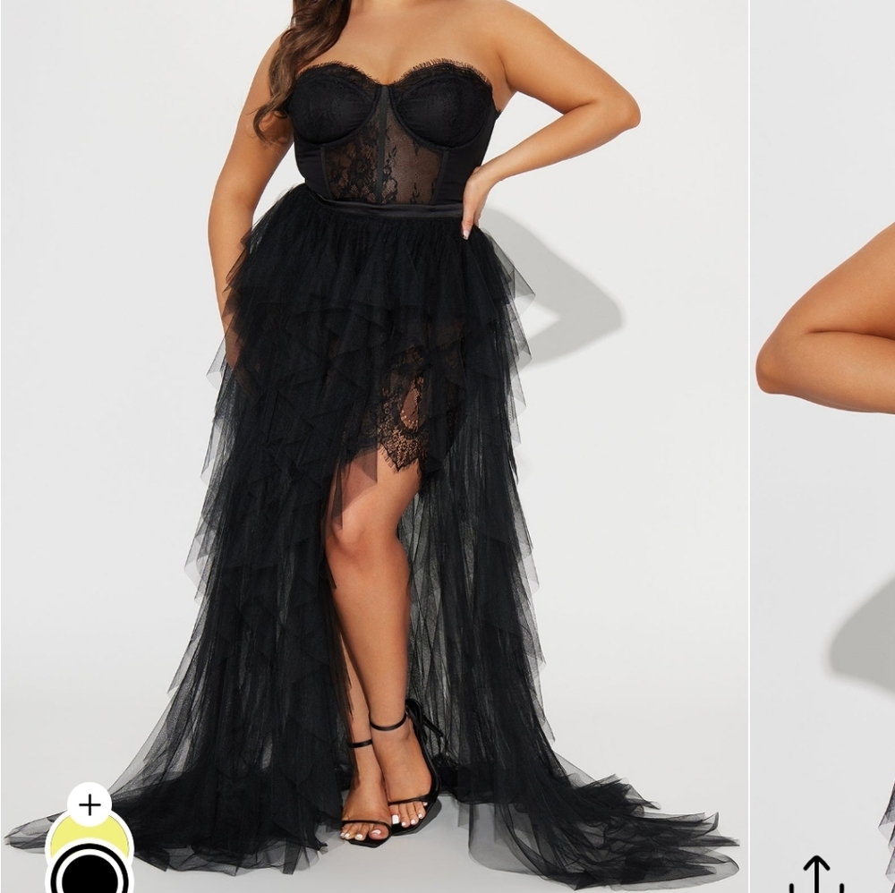 Plus Size Tulle Maxi Dress